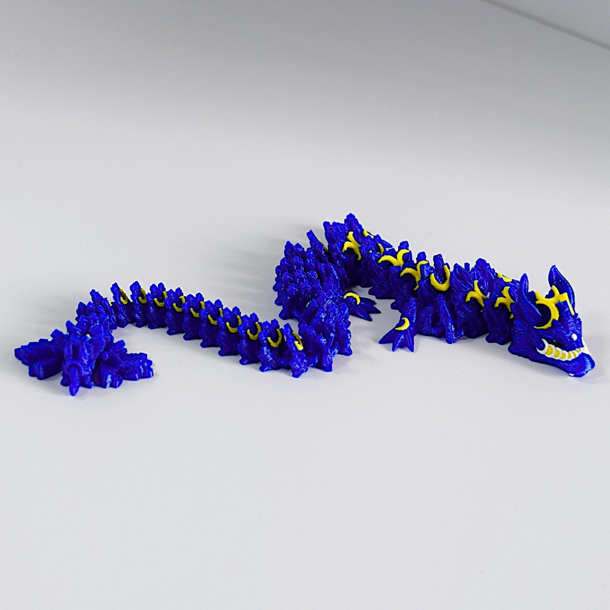 HKM-775507 Celestial Flying Moon Dragon Decorative Sculpture - Mythical Charm for Home Decor