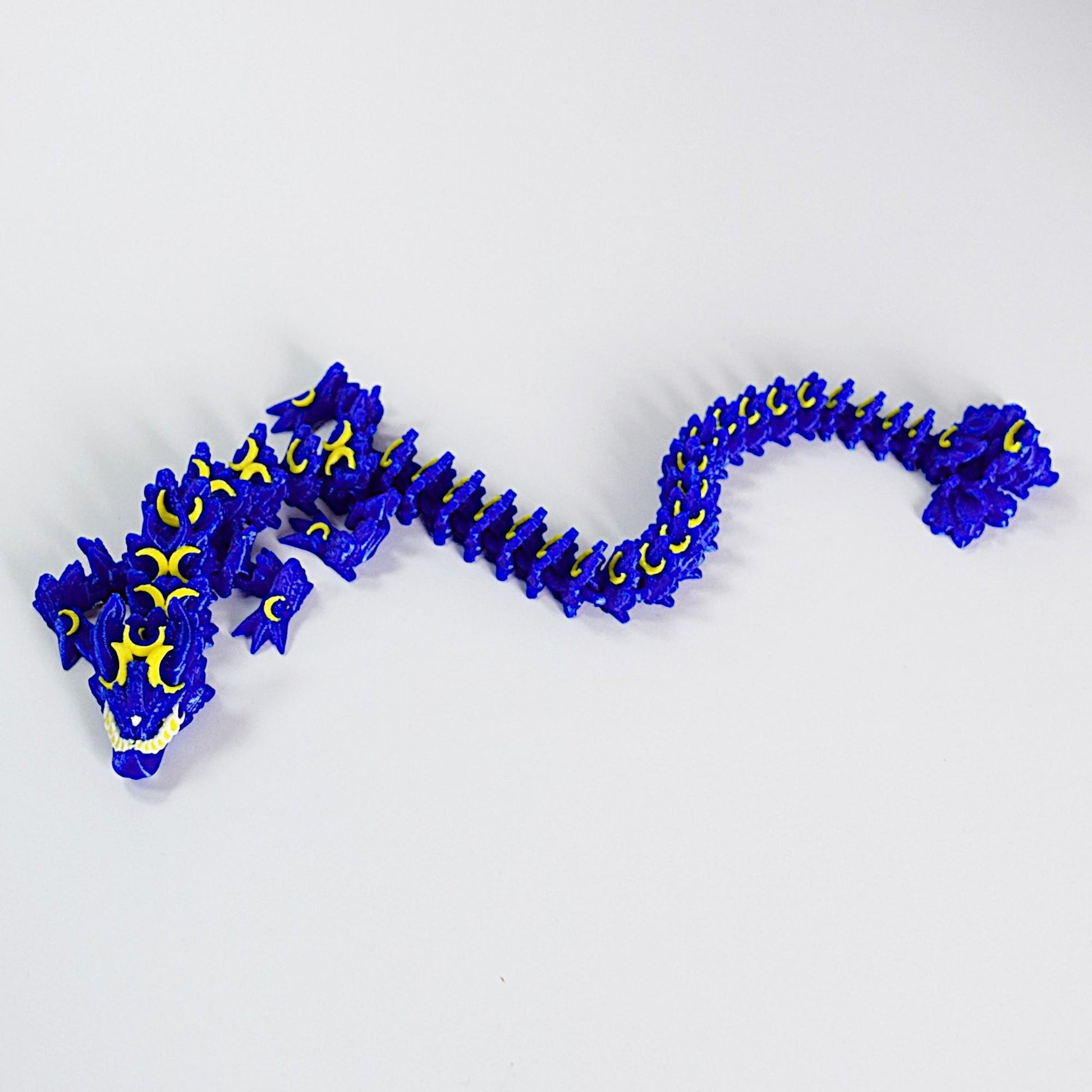 HKM-775507 Celestial Flying Moon Dragon Decorative Sculpture - Mythical Charm for Home Decor