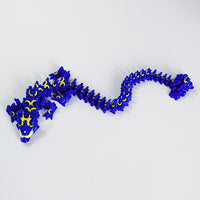 HKM-775507 Celestial Flying Moon Dragon Decorative Sculpture - Mythical Charm for Home Decor