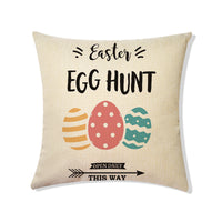 HKM-775571 Linen Easter Holiday Decoration Pillowcase for Living Room and Sofa, Cartoon Pattern, 45*45cm
