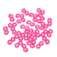 HKM-775699 S Clip Rubber Band Connectors for DIY Ornament and Bracelet Making - 500PCS Set
