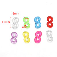 HKM-775699 S Clip Rubber Band Connectors for DIY Ornament and Bracelet Making - 500PCS Set