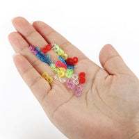 HKM-775699 S Clip Rubber Band Connectors for DIY Ornament and Bracelet Making - 500PCS Set