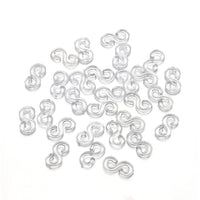 HKM-775699 S Clip Rubber Band Connectors for DIY Ornament and Bracelet Making - 500PCS Set