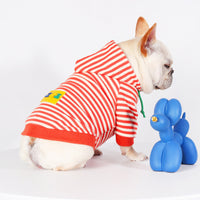 HKM-775699 Thin Orange Hooded Sweater for Dogs - Cotton Pet Clothing in Sizes M to 4XL