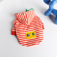 HKM-775699 Thin Orange Hooded Sweater for Dogs - Cotton Pet Clothing in Sizes M to 4XL