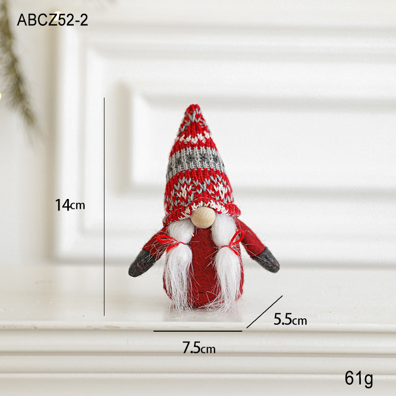 HKM-775827 Faceless Santa Claus Doll Christmas Ornament in Various Sizes and Colors