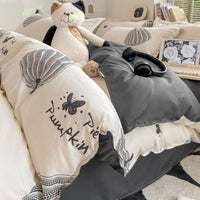 HKM-775827 Washed Cotton Plant and Flower Bed Quilt Cover – Available in Multiple Sizes