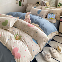 HKM-775827 Washed Cotton Plant and Flower Bed Quilt Cover – Available in Multiple Sizes