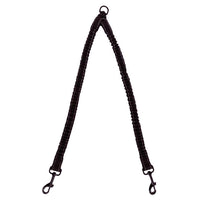 HKM-776019 Durable Black Polyester Dog Leash with Zinc Alloy Clips - 50cm & 100cm Lengths