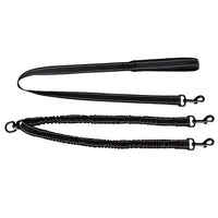 HKM-776019 Durable Black Polyester Dog Leash with Zinc Alloy Clips - 50cm & 100cm Lengths