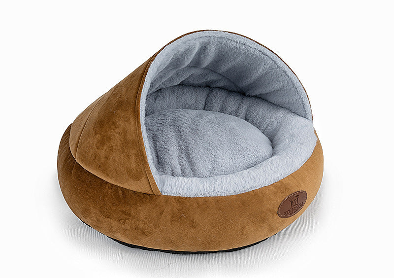 HKM-776211 Cozy Winter Pet Nest for Small to Large Dogs and Cats - Soft and Hard Top Options
