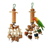 HKM-776275 Peony Parrot Cuttlebone and Corncob Vine Ball String Toy Set for Small to Medium Birds