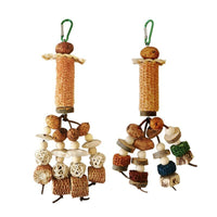 HKM-776275 Peony Parrot Cuttlebone and Corncob Vine Ball String Toy Set for Small to Medium Birds