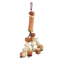 HKM-776275 Peony Parrot Cuttlebone and Corncob Vine Ball String Toy Set for Small to Medium Birds