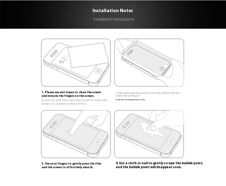 HKM-776403 Anti-Fingerprint Tempered Glass Screen Protector for iPhone Models, 0.26mm Thickness