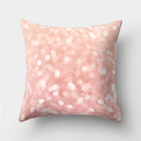 HKM-776467 Cartoon Pattern Rose Gold Powder Peach Skin Fabric Pillow Cushion Cover 45x45cm