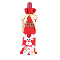 HKM-776467 Cashmere Cloth Wine Bottle Cover with Sponge Padding, 12 x 34 cm