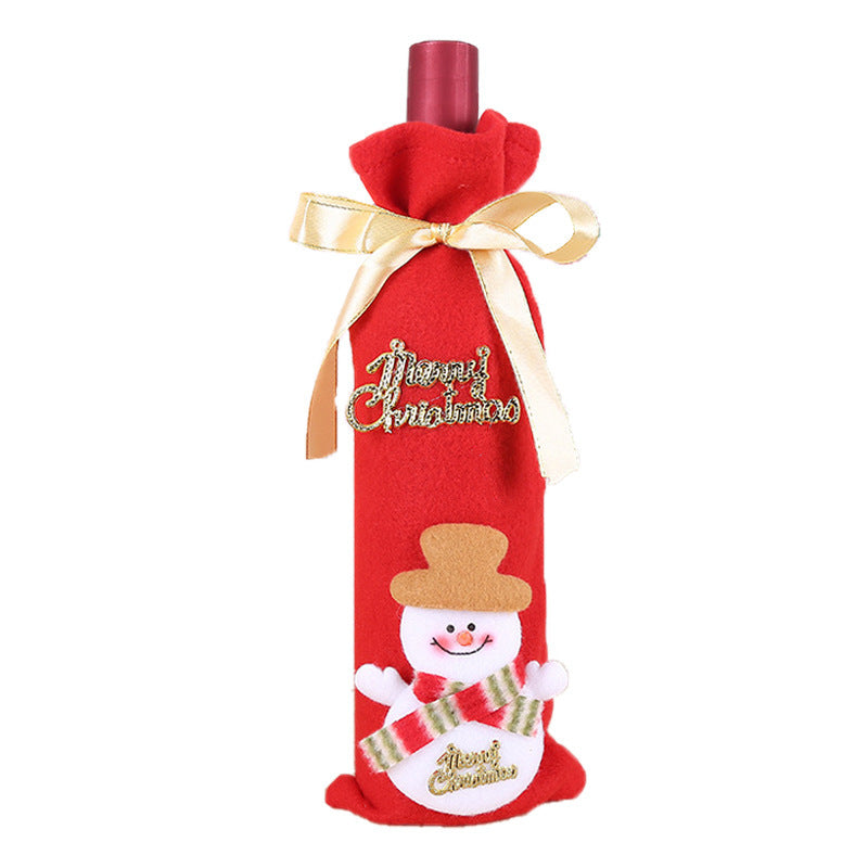 HKM-776467 Cashmere Cloth Wine Bottle Cover with Sponge Padding, 12 x 34 cm