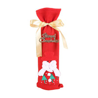HKM-776467 Cashmere Cloth Wine Bottle Cover with Sponge Padding, 12 x 34 cm