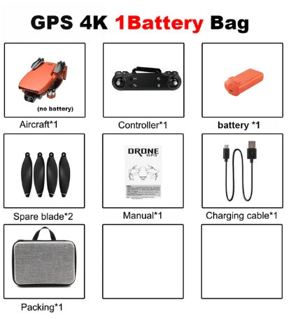 HKM-776531 4K Aerial Camera with Remote Control Plane - Compact and Foldable with Brushless Motor and ESC Lens