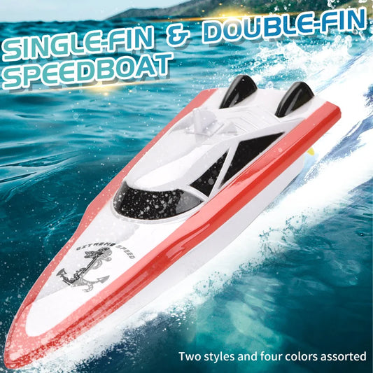 HKM-776595 High-Speed Electric RC Speedboat Toy with 2.4GHz Remote Control, Water Induction Start, Outdoor Fun