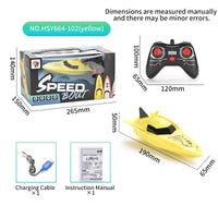 HKM-776595 High-Speed Electric RC Speedboat Toy with 2.4GHz Remote Control, Water Induction Start, Outdoor Fun