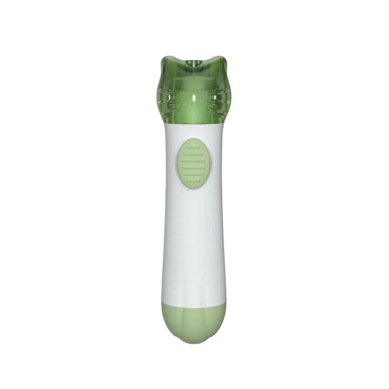 HKM-776659 Cute Cat Face Infrared Doumao Pen - Plastic, Lightweight, Available in Blue, Green, Coffee
