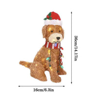 HKM-776787 Acrylic Light Chain Dog Decor for Outdoor Garden Holiday Display, 36x16cm