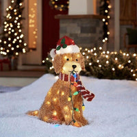 HKM-776787 Acrylic Light Chain Dog Decor for Outdoor Garden Holiday Display, 36x16cm