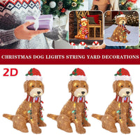 HKM-776787 Acrylic Light Chain Dog Decor for Outdoor Garden Holiday Display, 36x16cm