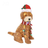 HKM-776787 Acrylic Light Chain Dog Decor for Outdoor Garden Holiday Display, 36x16cm