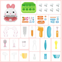 HKM-776851 Pet Dentist Play Set for Kids - 31 Pieces Doctor Pretend Play Toy for Ages 2-13