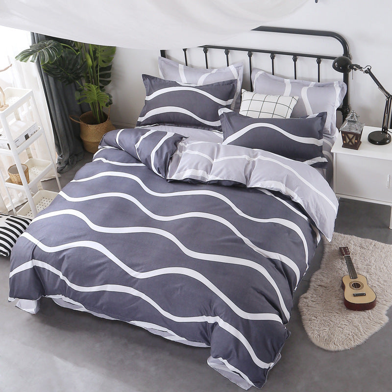HKM-777171 Aloe Cotton 4-Piece Bed Sheet Set in Soft Polyester Fabric