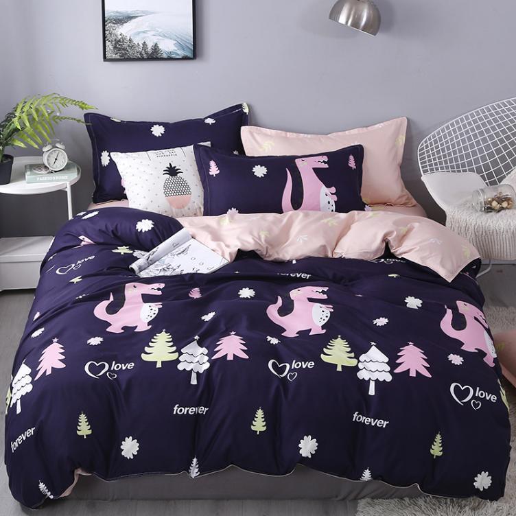 HKM-777171 Aloe Cotton 4-Piece Bed Sheet Set in Soft Polyester Fabric