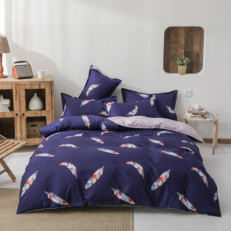 HKM-777171 Aloe Cotton 4-Piece Bed Sheet Set in Soft Polyester Fabric