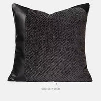 HKM-777171 Gray and White Plaid Bed Runner Nap Blanket Set with Pillowcase and Round Pillow