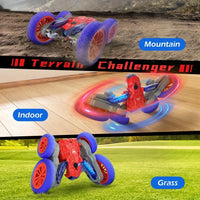 HKM-777171 Remote Control Double Sided Drift Stunt Car with LED Lights and Spray Function