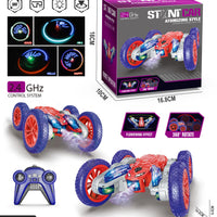 HKM-777171 Remote Control Double Sided Drift Stunt Car with LED Lights and Spray Function