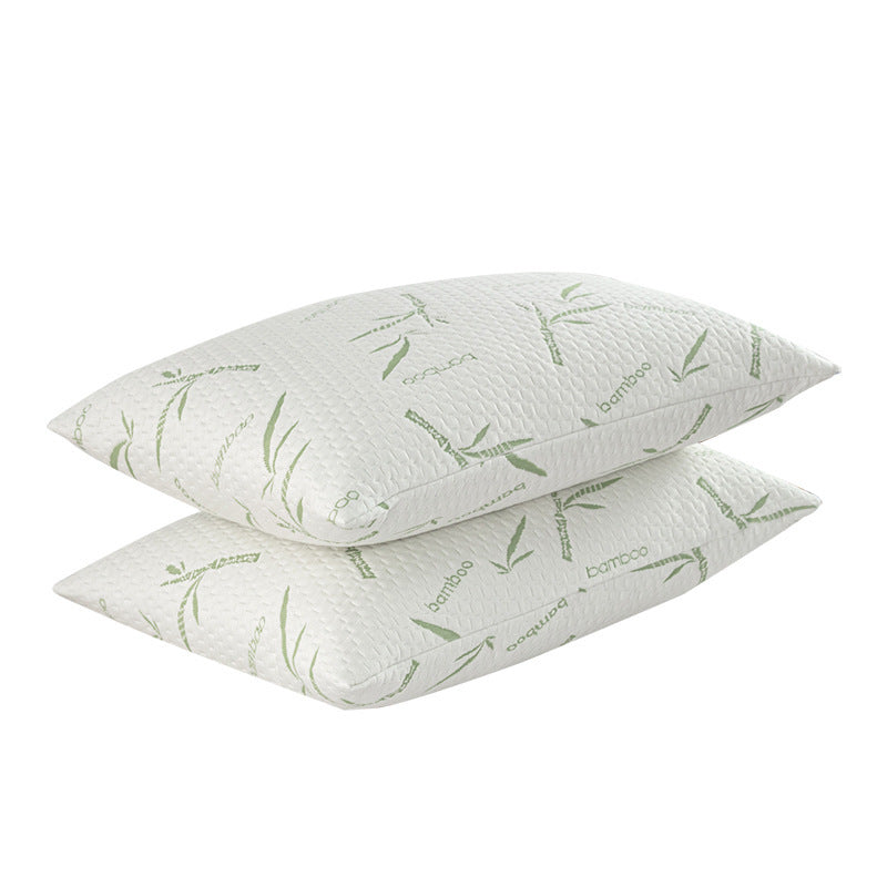 HKM-777299 Green Bamboo Leaf Quilted Air Layer Pillow Inner Cover, 48 x 74cm, 100% Bamboo Fiber