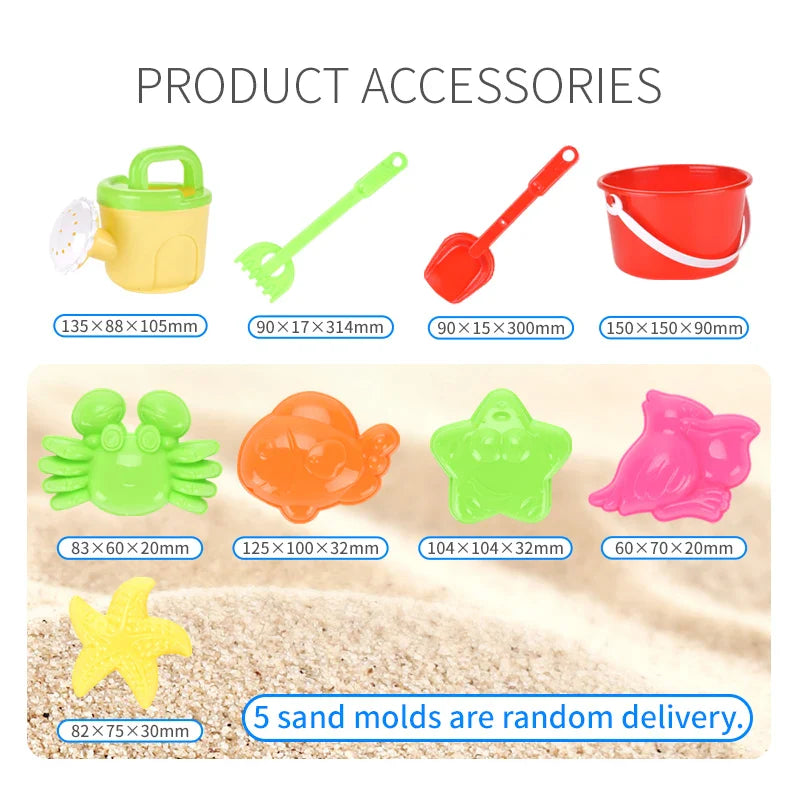 HKM-777427 10-Piece ABS Plastic Sand Beach Vehicle Set for Outdoor Water Play - Educational DIY Toys for Ages 3+