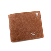 HKM-777427 Personalized Men's Short Wallet in PU Leather with Card Slots and Coin Pockets