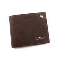 HKM-777427 Personalized Men's Short Wallet in PU Leather with Card Slots and Coin Pockets