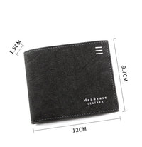 HKM-777427 Personalized Men's Short Wallet in PU Leather with Card Slots and Coin Pockets