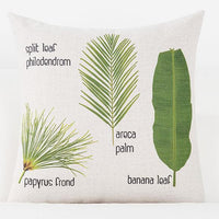 HKM-777555 Medium Plant Rainforest Series Pillow - 45x45cm Thick Blended Fabric with Nature-Inspired Designs