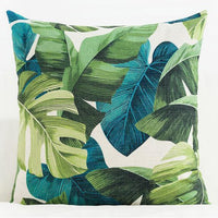 HKM-777555 Medium Plant Rainforest Series Pillow - 45x45cm Thick Blended Fabric with Nature-Inspired Designs