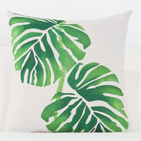 HKM-777555 Medium Plant Rainforest Series Pillow - 45x45cm Thick Blended Fabric with Nature-Inspired Designs