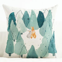 HKM-777555 Medium Plant Rainforest Series Pillow - 45x45cm Thick Blended Fabric with Nature-Inspired Designs