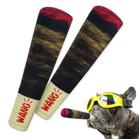 HKM-777619 Plush Dog Toy - Sound-Prank Toy Shaped Like Fake Cigarettes