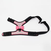 HKM-777683 Reflective Rhinestone Pet Chest Strap - Mesh Cloth & City Super Fiber Material